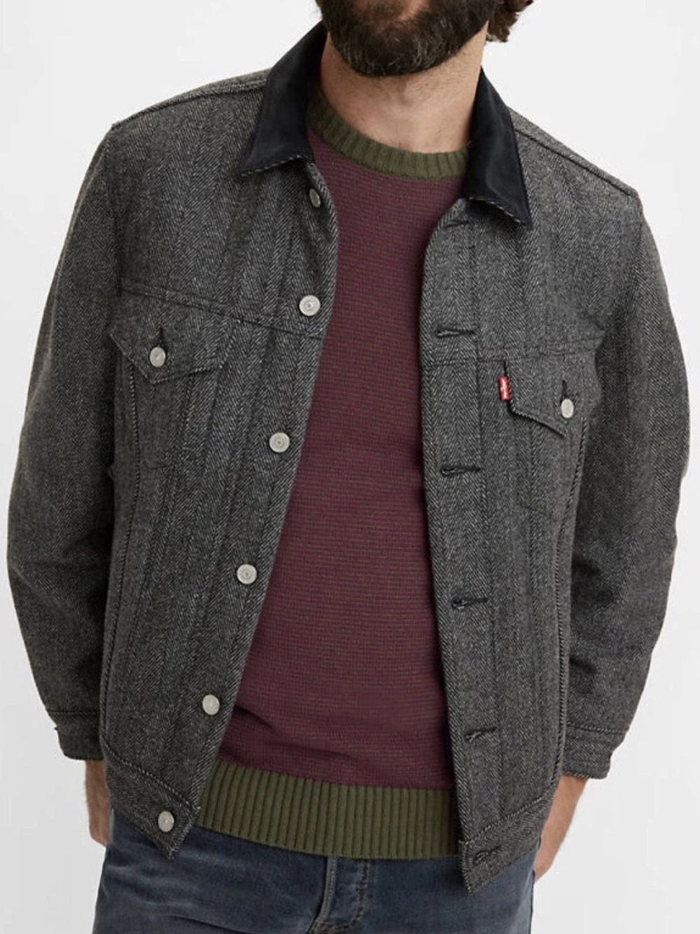 LEVIS PREMIUM VINTAGE Relaxed Trucker Jacket - Men’s MEDIUM *NWT*